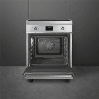 Варочный центр SMEG/ Варочный центр SMEG, 60 см, Classica, индукционная варочная панель, поворотное/сенсорное управление, дисплей, таймер, температура 50-260 градусов, 4 зоны нагрева, объем духовки 79 л, паровая очистка, энергоэффективность А, цвет нержавеющая сталь - фото 6