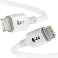 GCR PRO Кабель PREMIUM 1.5m TypeC/Lightning MFI POWER DELIVERY 18 W, медь, быстрая зарядка, белый силикон, AL корпус - фото 3