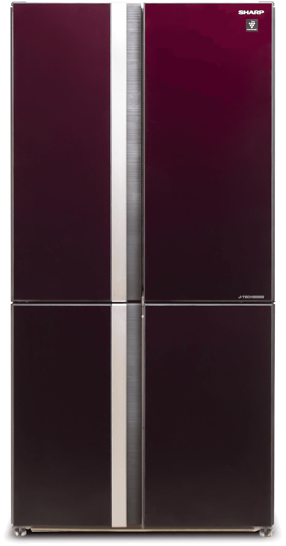 Холодильник Sharp/ Холодильник Sharp, отдельностоящий, ВхШхГ 183x89.2x77.1 см, объем 605 (394+211) л, No Frost, инверторный компрессор, ионизация воздуха, быстрое замораживание, быстрое охлаждение, дезодорирующая система, LED освещение, льдогенератор, энергоэффективность A++, цвет темно-бордовый