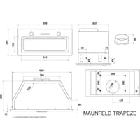 Кухонная вытяжка MAUNFELD/ Кухонная вытяжка MAUNFELD TRAPEZE 602M, полновстраиваемая, 3 скорости, 1150 м3/ч, электронное управление, энергоэффективность В, уровень шума 54 дБ, цвет белый - фото 10