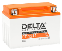 Аккумуляторная батарея Delta CT 1211 12В/11А·ч, клемма Болт + гайка Ø 6 мм (151х86х112мм (117мм), 3,36кг, Срок службы 5 лет - фото 1
