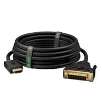 GCR PRO Кабель PROF 20.0m HDMI-DVI, 19M / 25M Dual Link, GOLD, черный, 28 AWG, медь, двойной экран, армирование - фото 4