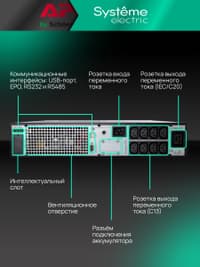 Systeme Electric Smart-Save Online ИБП SRTSE 2 поколения 2000 ВА/Вт, 2U, 8 C13+1 C19, USB, RS-232, сухие контакты - фото 51
