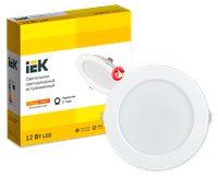 Светильник LED ДВО 1613 белый круг 12Вт 3000К IP20 IEK - фото 5