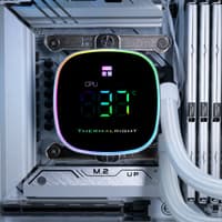 Система жидкостного охлаждения/ Water Cooling System Thermalright Frozen Horizon 240 Digital (240mm, LED temp., White, ARGB/ Fans: 2x120mm, 68.9CFM, 28.2dBA, 2000RPM/ Pump height 53.2mm, Rad thickness 27mm/ S: 1700, 1200, 1851, 115X, AM5, AM4) - фото 13