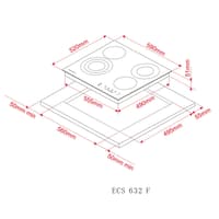 Встраиваемая электрическая панель Kuppersberg/ KITCHEN RETAIL / 60 см, электрическая, 4 конфорки, черный цвет - фото 14