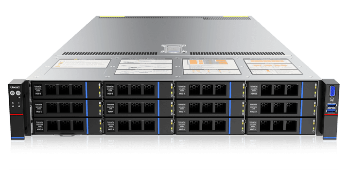 Серверная платформа/ Gooxi SL201-D12RE-G4 2u 12 bay platform with expander backplane, based on  Intel Gen 4th; 2x 2.5" rear SAS/SATA; 2x 2.5" rear NVMe; 2*350W TDP 2xPCIe 4.0x16; 4xPCIe 4.0x8; 2x1300W psu RAIL kits; EU power cables