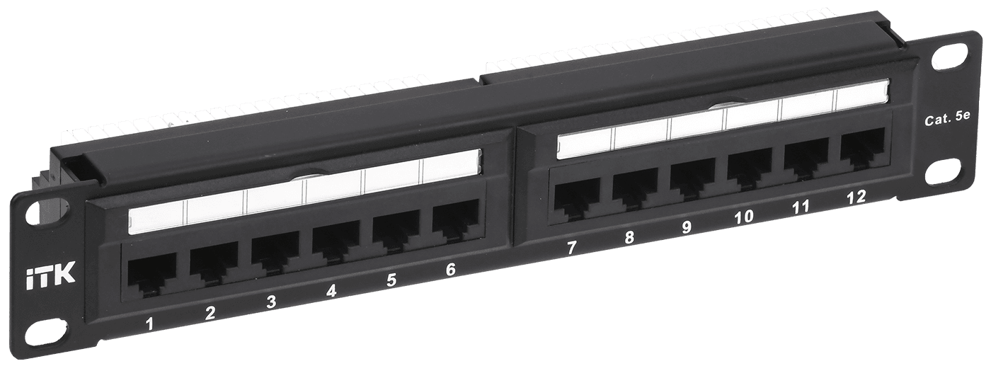 ITK 1U патч-панель кат.5E UTP 12 портов 10"" Dual IDC