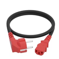 GCR PRO Кабель питания PROF черный, 7.0m, евровилка угловая Schuko - С13, 3*1,0mm, медь, желтые коннекторы - фото 5