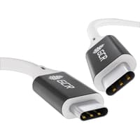 GCR Кабель USB 3.1 (USB 3.2 Gen 2) Type C-С, 2.0m, 100W/20V/5A, M/M, медь, 10 Гбит/с, 4K, белый, AL сase черный, экран, армирование - фото 8