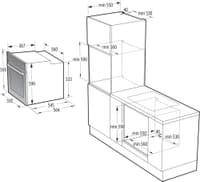Встраиваемые электрические духовки GORENJE/ Духовой шкаф, 77 л, Класс энергопотребления: A, Механический таймер с функцией отключения, Конструкция: Встраиваемая, Ширина: 595 мм, Высота: 595 мм, черный - фото 10