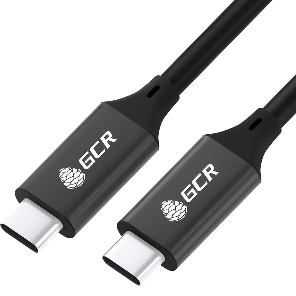 GCR PRO Кабель USB 3.1 (USB 3.2 Gen 2) Type C-С, 2.0m, 100W/20V/5A, M/M, медь, 10 Гбит/с, 4K, черный, AL сase, экран, армирование