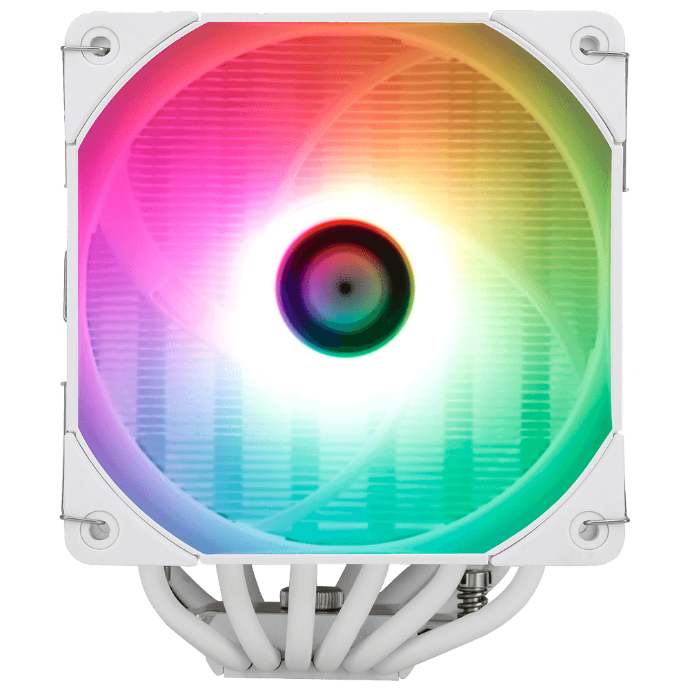 Кулер для процессора/ CPU Cooler Thermalright Peerless Assassin 120 White ARGB (4-pin PWM, 157mm, Ni/Cu, 6x6mm, ARGB, 2x120mm, 66.17CFM, 25.6dBA, 1550RPM, S: 1851, 1700, 1200, 115X, AM5, AM4, white)