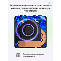 Мини ПК/ HIPER FACTUM FN2 Intel Core i5 1335U(1.3Ghz)/16384Mb/512PCISSDGb/noDVD/BT/WiFi/war 1y/0.4kg/черный/Win11Pro + WiFi 6, BT 5.2,Чёрный, БП 90Вт, VESA крепление - фото 12