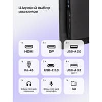 Моноблок/ HIPER V6 23.8"(1920x1080 (матовый) IPS)/Intel Core i3 14100(3.5Ghz)/8192Mb/256PCISSDGb/noDVD/BT/WiFi/war 1y/6.45kg/черный/Win11Pro + Cam 5.0 SD/Проводные МК/WiFi6 - фото 16