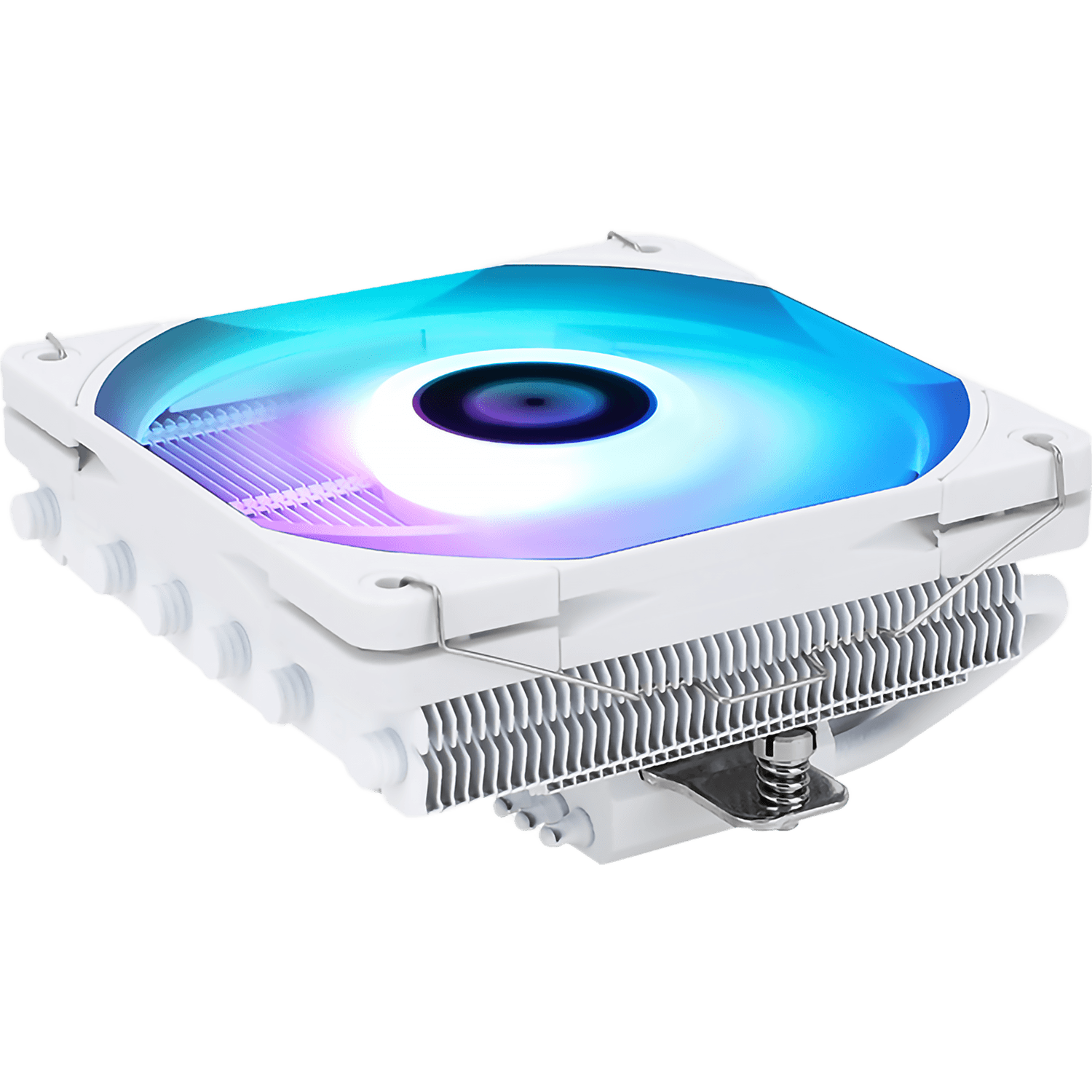 Кулер для процессора/ CPU Cooler Thermalright AXP-120 X67 White Argb (4-pin PWM, 52mm, Ni/Cu, 6x6mm, ARGB, 1x120mm, 59CFM, 26.1dBA, 1800RPM, S: 1851/1700/1200/115X, 2011, 2066, AM5/AM4, white)