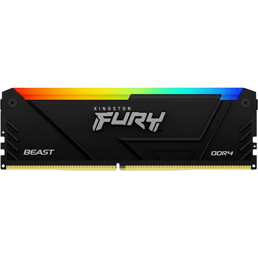 Память оперативная/ Kingston 8GB 3200MT/s DDR4 CL16 DIMM FURY Beast RGB (Select Regions ONLY)