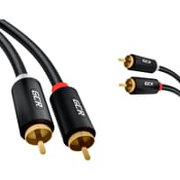 GCR PRO Кабель 3.0m аудио 2 х RCA / 2 х RCA, GOLD, черный - фото 5