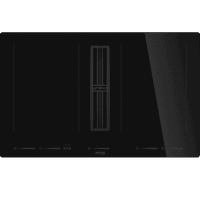 Варочная поверхность со встроенной вытяжкой Smeg/ Варочная поверхность со встроенной вытяжкой Smeg, 80 см, прямой край, 4 зоны приготовления, 2 multizone, 9 уровней мощности, пауза, акустический сигнал окончания приготовления, индикация оставшегося времени, поддержание тепла, быстрый старт, блокировка управления, автоматическое определение посуды и зоны приготовления, энергоэффективность А+, производительность вытяжки 630 м3/ч, цвет черный - фото 2