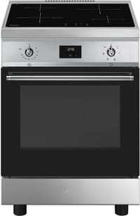 Варочный центр SMEG/ Варочный центр SMEG, 60 см, Classica, индукционная варочная панель, поворотное/сенсорное управление, дисплей, таймер, температура 50-260 градусов, 4 зоны нагрева, объем духовки 79 л, паровая очистка, энергоэффективность А, цвет нержавеющая сталь - фото 1