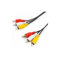 Кабель/ Кабель GoPower 3xRCA (m)-3xRCA (m) 5.0м ПВХ черный в пакете (1/50) - фото 2