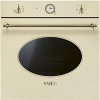 Духовой шкаф Smeg/ Духовой шкаф Smeg, Coloniale, 60 см, 70 л, 50-250 градусов, электромеханическая регулировка температуры, поворотные переключатели, галогеновая подсветка, часы/таймер, 6 функций приготовления, автоматическое отключение, энергоэффективность А, цвет кремовый - фото 2