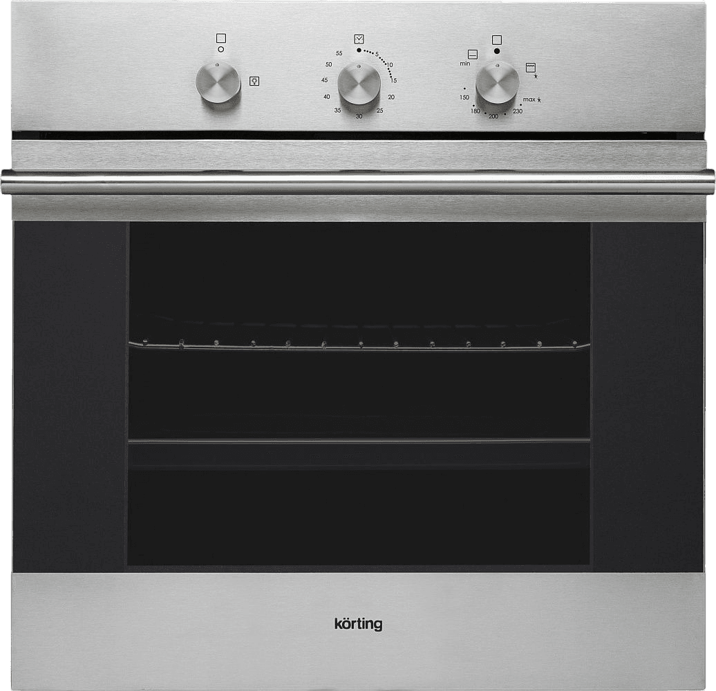 Встраиваемый духовой шкаф Korting/ Газ, Crystal, 59.7 х 59.6 x 56.5, газовая, газовый гриль, газ-контроль, электроподжиг, телескопические направляющие, нержавеющая сталь