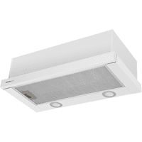 ВЫТЯЖКА HOMSair Flat 50 White/ встраиваемая, кнопочное управление, 2 скорости, 520 м3/ч, до 20 м2, 45 дБ, угольный фильтр CF110 - 1 шт, ШхВхД: 500х176х280 мм, белый цвет - фото 2