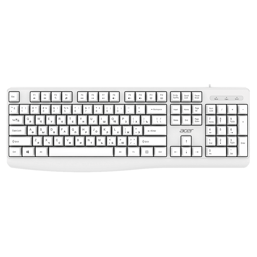 Клавиатура/ Клавиатура Acer OKW301 USB white