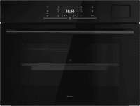 Встраиваемый духовой шкаф ASKO/ Арт. 745722 ПРОМО ; Встраиваемый духовой шкаф ASKO, компактный, 45 см, объем 51 л, TFT дисплей с сенсорными кнопками, 14 режимов приготовления, AirFry, 3 режима приготовления на пару, 123 автоматические программы, температурный диапазон 30-250 градусов, галогеновое освещение, телескопические направляющие (на 1 уровень), плавное открывание/закрывание, термозонд, Wi-Fi, цвет черное стекло - фото 1