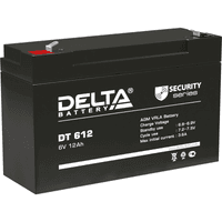 Аккумуляторная батарея Delta series DT, DT 612, voltage 6V, capacity 12Ah (discharge 20 hours) - фото 2