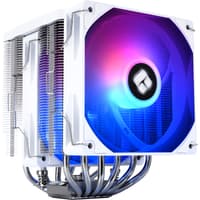 Кулер для процессора/ CPU Cooler Thermalright Peerless Assassin 120 Digital White ARGB (4-pin PWM, LED temp., 162mm, Ni/Cu, 6x6mm, ARGB, 2x120mm, 88.89CFM, 25.6dBA, 1850RPM, S: 1851, 1700, 1200, 115X, AM5, AM4, white) - фото 10