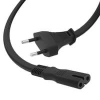 GCR Кабель питания 1.0m, CEE 7/16 / IEC C7, черный, 2*0,5mm, GCR-54292 - фото 5
