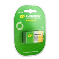 Перезаряжаемые аккумуляторы GP ReEnergy 20R8H 9V Крона, ескость 200 мАч - 1 шт. в блистере - фото 3
