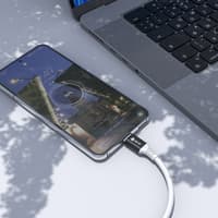 GCR Кабель 0.5m, TypeC POWER DELIVERY 60 W, 5A max, быстрая зарядка, белый TPE, AL case черный, белый ПВХ, 28/22 AWG, GCR-53655 - фото 5