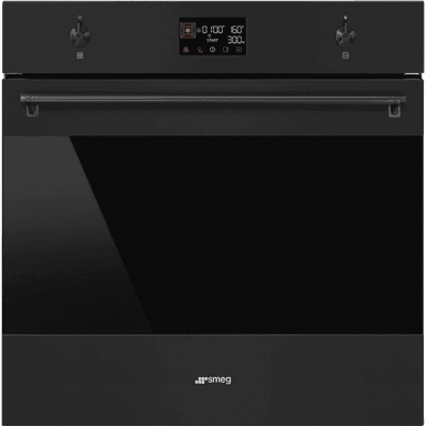Духовой шкаф Smeg/ Духовой шкаф Smeg, 11 функций, СВЧ, пар, очистка паром, дисплей, сенсорное управление, термощуп, таймер, 4 стекла в дверце, полезный объем 68 л, цвет черный