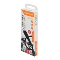 Кабель/ Кабель GoPower GP07L USB (m)-Lightning (m) 1.0м 2.4A силикон черный (1/200/800) - фото 1