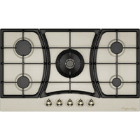 Варочная поверхность Kuppersberg/ KITCHEN RETAIL / Варочная поверхность Kuppersberg, газ, Classic, 86 см, автоматический электроподжиг, газ-контроль, форсунки под сжиженный газ, SABAF конфорки, чугунные решетки, WOK подставка, цвет бежевый, цвет фурнитуры бронзовый - фото 2