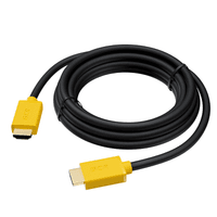 GCR Кабель 15.0m HDMI 2.0, Ultra HD, 4K 60Hz / 5K*30Hz, HDR 4:2:0, 3D, AUDIO, 18.0 Гбит/с, черный, желтые коннекторы, медь, 3X экран с армированием - фото 2