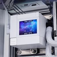 Система жидкостного охлаждения/ Water Cooling System Thermalright Core Matrix 240 Vision (240mm, LED, White, ARGB/ Fans: 2x120mm, 68.9CFM, 28.2dBA, 2000RPM/ Pump height 64.4mm, Rad thickness 27mm/ S: 1700, 1200, 1851, 115X, AM5, AM4) - фото 15