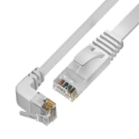 GCR PRO Патч-корд PROF плоский 7.5m, UTP медь кат.6, белый, нижний угол, ethernet high speed 10 Гбит/с, RJ45, T568B - фото 2