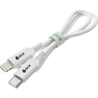 GCR PRO Кабель PREMIUM 1.0m TypeC/Lightning MFI POWER DELIVERY 18 W, медь, быстрая зарядка, белый силикон, AL корпус - фото 8
