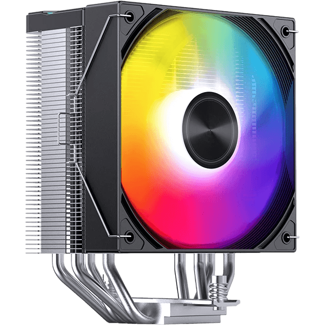 Кулер для процессора/ CPU Cooler JONSBO CA40 ARGB (225W, 4-pin PWM, 157mm, Al/Cu, 4x6mm, ARGB, 1x120mm, 69.61CFM, 32.6dBA, 1800RPM, S: 1851/1700/1200/115X, AM4/AM5 Black)