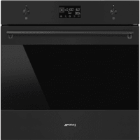 Духовой шкаф Smeg/ Духовой шкаф Smeg, 11 функций, СВЧ, пар, очистка паром, дисплей, сенсорное управление, термощуп, таймер, 4 стекла в дверце, полезный объем 68 л, цвет черный - фото 2