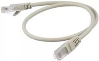 Патч-корд/ Патч-корд GoPower RJ-45 (m)-RJ-45 (m) 3.0м кат.5е ПВХ 26AWG серый в пакете (1/100) - фото 1