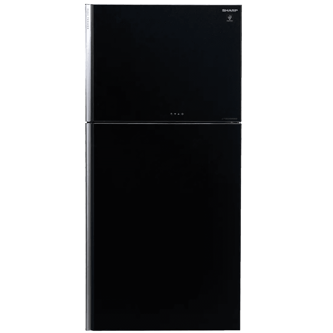 Холодильник Sharp/ Холодильник Sharp, отдельностоящий, ВхШхГ 187x86.5x74 см, объем 600 (422+178) л, No Frost, инверторный компрессор, ионизация воздуха, быстрое замораживание, быстрое охлаждение, дезодорирующая система, LED освещение, льдогенератор, энергоэффективность A++, цвет черное стекло