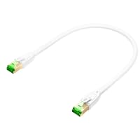 GCR PRO Патч-корд LSZH PROF кат.8 ethernet 30.0m S/FTP, RJ45, медь, 40 Гбит/с, 26 AWG, белый, литой, экранированные коннекторы 24K GOLD, T568B - фото 3