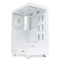 Корпус без блока питания/ Case HSPD F510, Panoramic Mid Tower, White, TG, 0.5 SPCC, 3x120mm ARGB (FNW010) ATX, mATX, mITX 180/280/160mm 1x2.5", 1x3.5", 7xPCI 2xUSB-A 3.0 356x218x467mm - фото 5