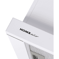 ВЫТЯЖКА HOMSair Flat 50 White/ встраиваемая, кнопочное управление, 2 скорости, 520 м3/ч, до 20 м2, 45 дБ, угольный фильтр CF110 - 1 шт, ШхВхД: 500х176х280 мм, белый цвет - фото 30