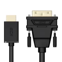 GCR PRO Кабель PROF 20.0m HDMI-DVI, 19M / 25M Dual Link, GOLD, черный, 28 AWG, медь, двойной экран, армирование - фото 2